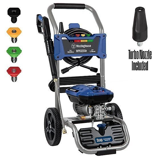 2293854.jpg Westinghouse 3,200 PSI 1.76 GPM Electric Cold Water Pressure Washer with 5 Nozzles and Soap Tank - Image 1