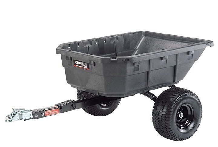Ohio Steel ATV CARTS 12.5 cu. ft. Poly ATV Cart, 1250 lb. capacity w/ swivel dump #4048PS-ATV