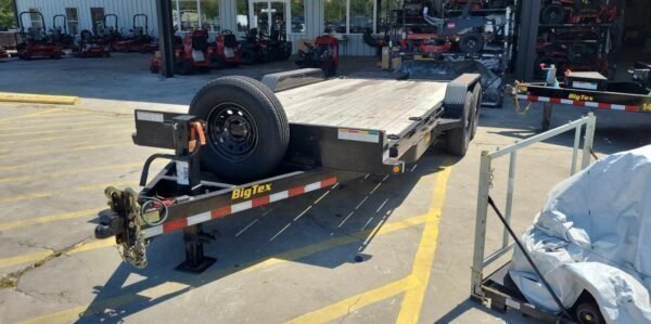 438083257_399554219518692_1407043075393575170_n-600x299-1.jpg 18 Foot Big Tex Black Heavy Duty Tandem Axle Equipment Trailer (14ET-18BK-MR) - Image 1