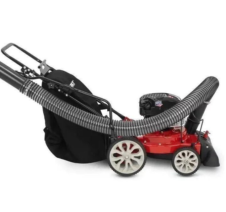Troy-Bilt 24 in. Leaf Vacuum Head 1.5 in. Chipping Capacity Gas Powered Chipper Shredder Vacuum with High Rear Wheels