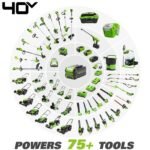 Greenworks Self-Propelled 21-inch Brushless Lawn Mower 40V with 5Ah Battery and Charger - Image 7