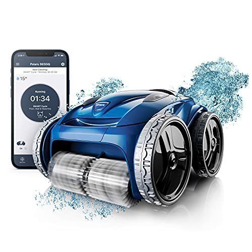 51Yn7rGkOTS.jpg Polaris 9650iQ Sport Robotic Cleaner, Automatic Vacuum for InGround Pools up to 60ft, Smart App, WiFi, Amazon Alexa, 70ft Swivel Cable w/Strong Suction & Easy Access Filter Canister - Image 1