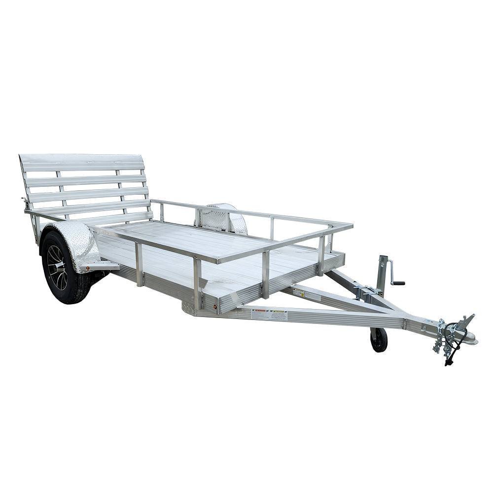 5x10_aluminum.jpg 5′ x 10′ Aluminum Utility Trailer with Gate and Mag Wheels – 3500 lb Axle - Image 1