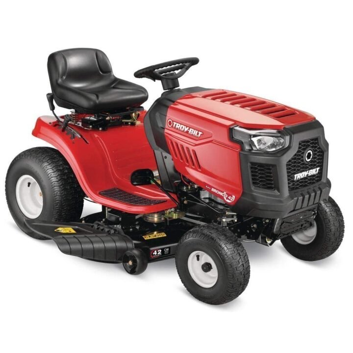 Troy-Bilt Bronco 42 in. 19 HP Briggs & Stratton Gas Riding Lawn Tractor with Auto Drive & Mow-in-Reverse