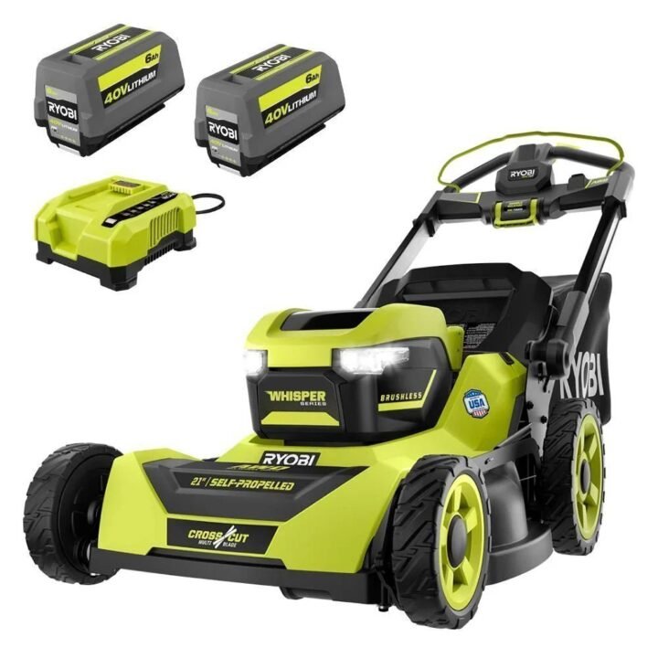 RYOBI 40v Hp brushless 21 in. self-propelled AWD dual-blade mower kit