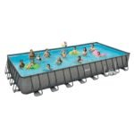 Summer Waves 32ft x 16ft x 52in Rectangle Frame Above Ground Swimming Pool Set - Image 8