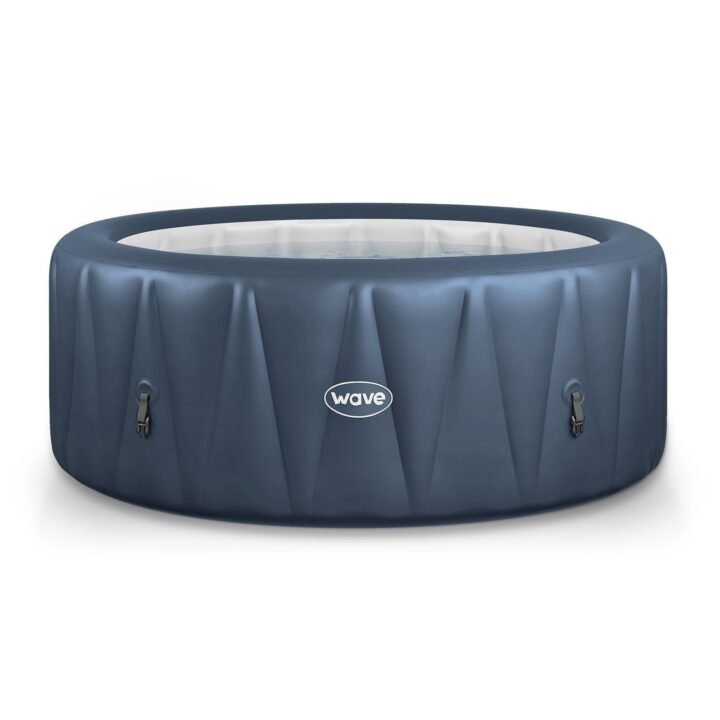 Wave Atlantic 6 Person Round Inflatable Hot Tub, Navy