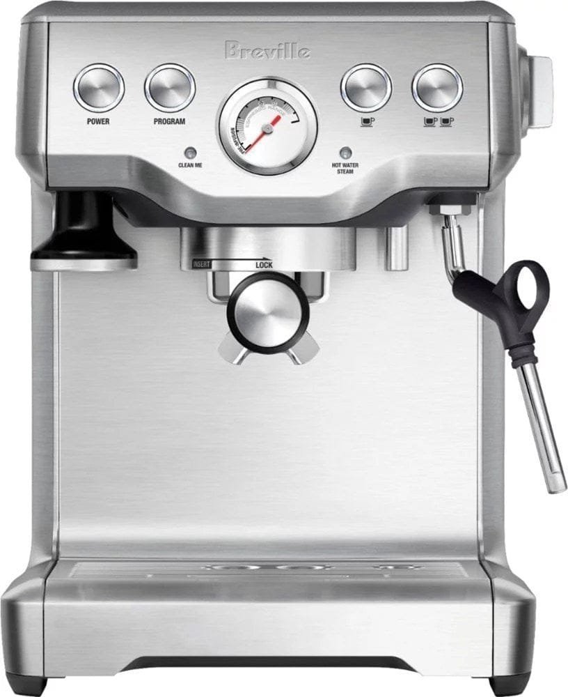 img-1059.jpg Breville – the Infuser Manual Espresso Machine with 15 bars of pressure, Milk Frother and Water filtration – Silver - Image 1