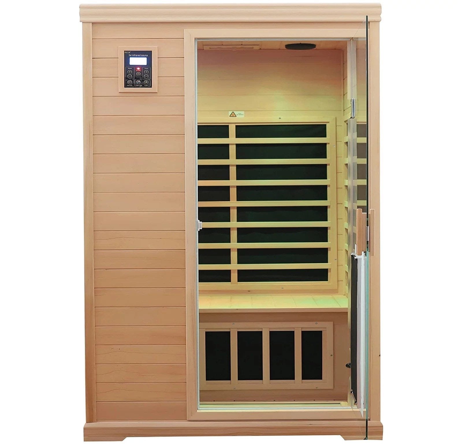 img-2003.jpg KUNSANA Far infrared sauna room,One person size, Hemlock Wooden Far Infrared Sauna for Home - Image 1