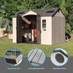 Side 10 ft. W x 8 ft. D Plastic Storage Shed - Image 14