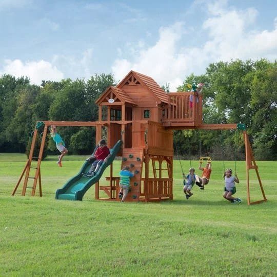 img-781.jpg Backyard Discovery Skyfort II Swing Set - Image 1