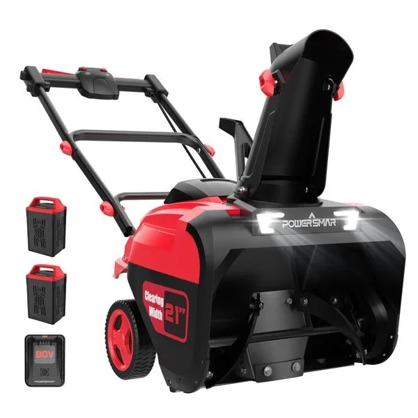 p1-25-1.webp PowerSmart 80V 21″ Cordless Snow Blower with 2 Batteries and Chargers - Image 1