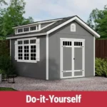 Handy Home Products Windemere 10×12 Do-it-Yourself Wooden Storage Shed with Floor, Beiges - Image 3