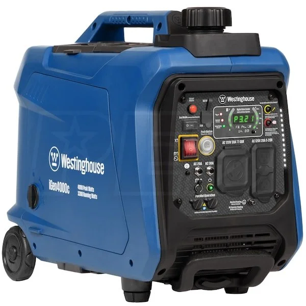 4,000-Watt Gas Powered Portable Inverter Generator with Recoil Start, LED Data Centers. - Image 9