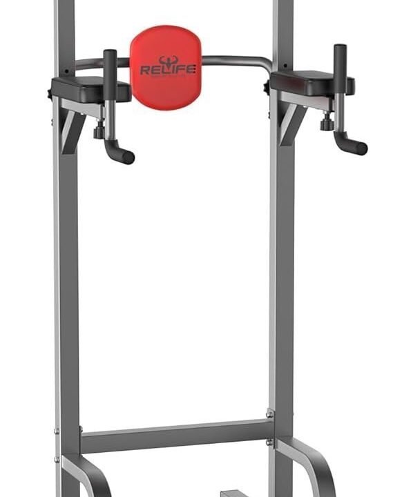 RELIFE REBUILD YOUR LIFE Power Tower Pull Up Bar Station Workout Dip Station for Home Gym Strength Training Fitness Equipment