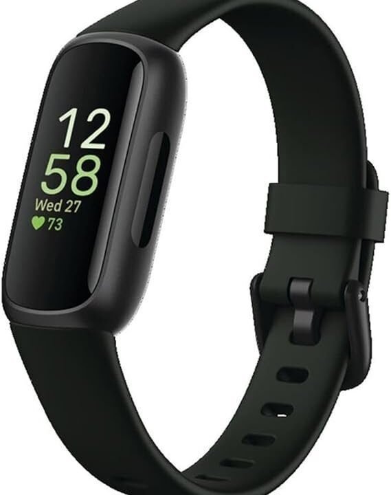Fitbit Inspire 3 Health &-Fitness-Tracker with Stress Management, Workout Intensity, Sleep Tracking, 24/7 Heart Rate and more, Midnight Zen/Black One Size (S & L Bands Included)