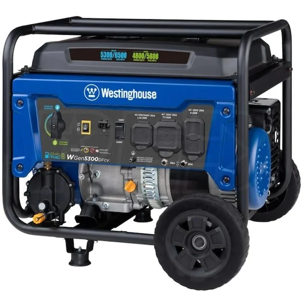 Westinghouse WGen5300DFcv – 5300 Watt Dual-Fuels Portable Generators w/ RV Outlet & CO Sensor (49-State) - Image 3
