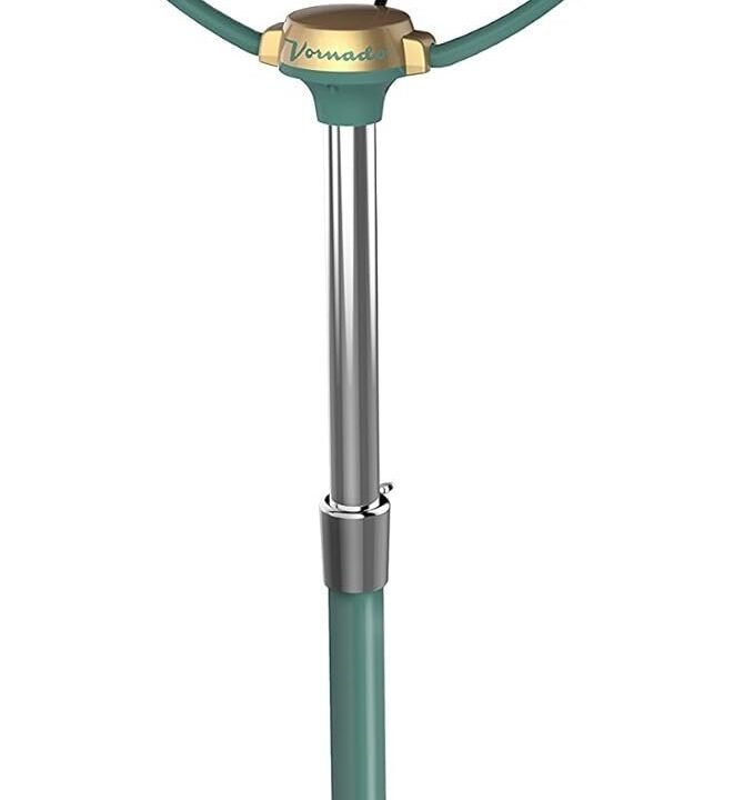 Vornado VFAN™ Sr. Pedestal Vintage Fan, Retro Metal, Standing Air Circulator for Cooling & Decor, 3 Speeds, Adjustable Tilt, Adjustable Height, Durable Pedestal Fan for Bedroom & Home, Green