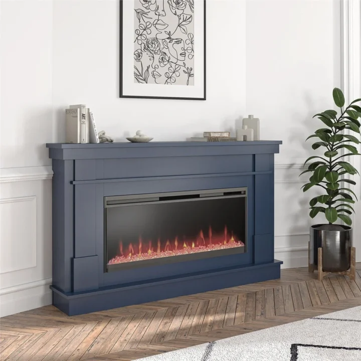 Novogratz Waverly Wide Mantel Electric Fireplaces.