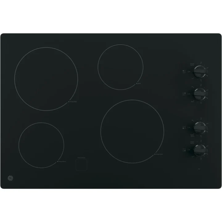 GE 30″ Built-In Knob Control Electric Cooktops JP3030DWBB
