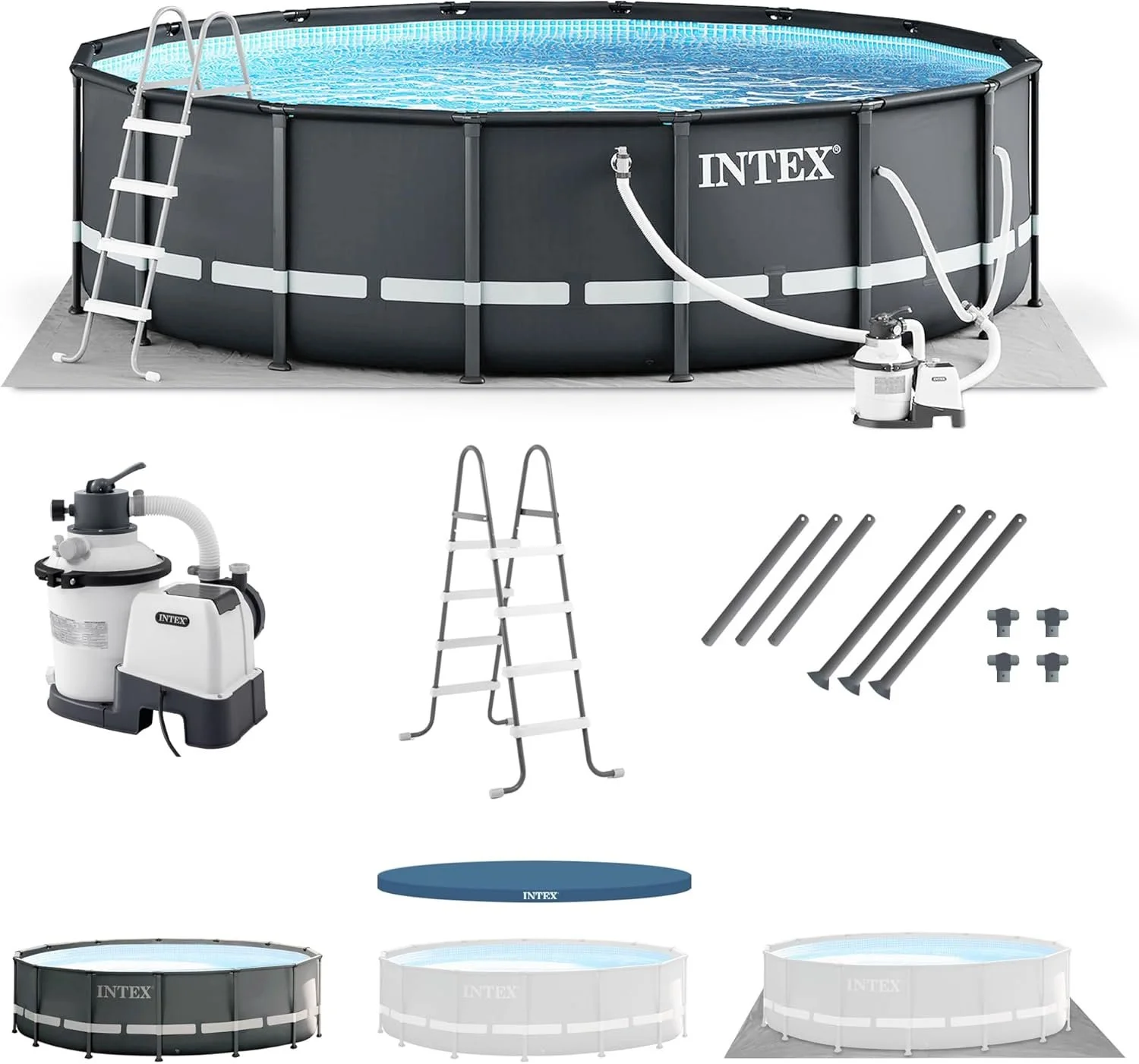 Intex Ultra XTR 14 ft. Round 42 in. Deep Soft Sided Above Ground Swimming Pools - Image 4