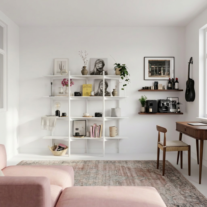 Tall Bookcase with Shelves