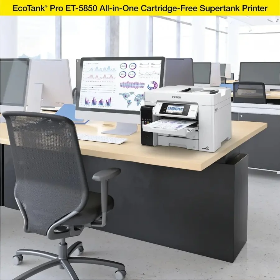 Epson EcoTank Pro ET-5850 Wireless Color All-in-One Supertanks Printer C11CJ29201 - Image 2